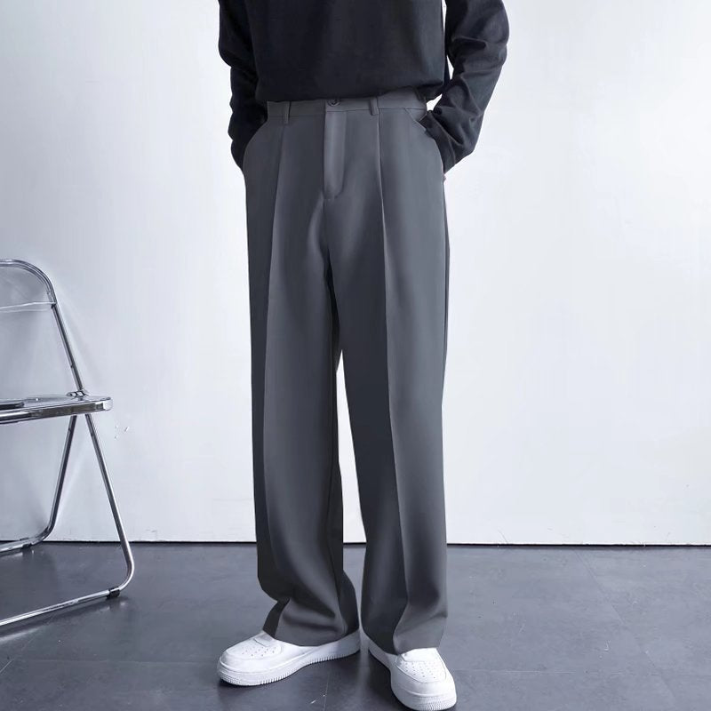 Caleb - Elegante, locker geschnittene, gerade Herrenhose