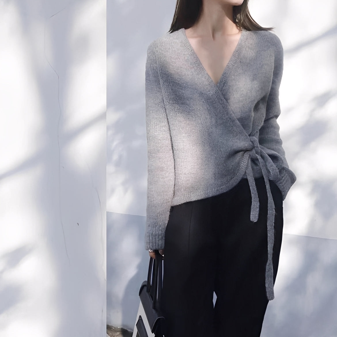 Eleanore - Eleganter Damenpulli mit schrägem Design