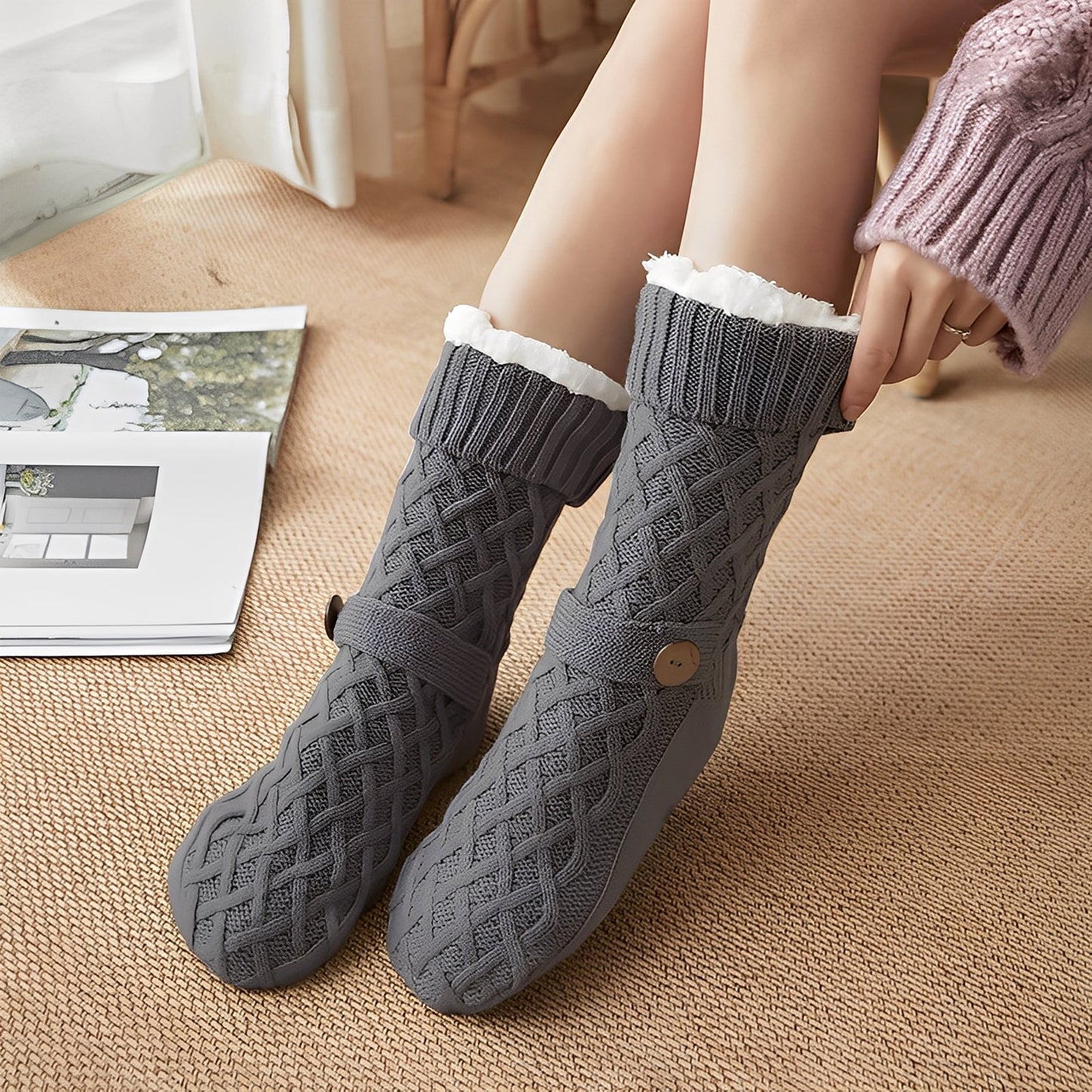Lavina - Elegante Wollsocken mit Fleece-Futter für Frauen