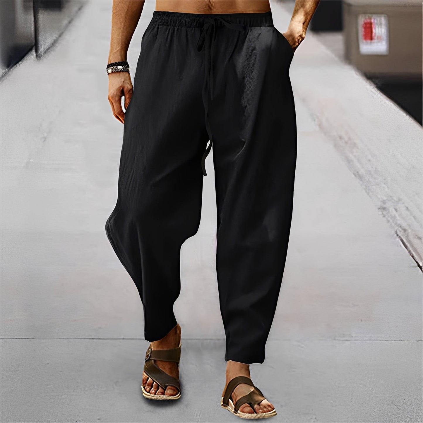 Jaxson - Leichte Leinen-Strandshorts für Herren