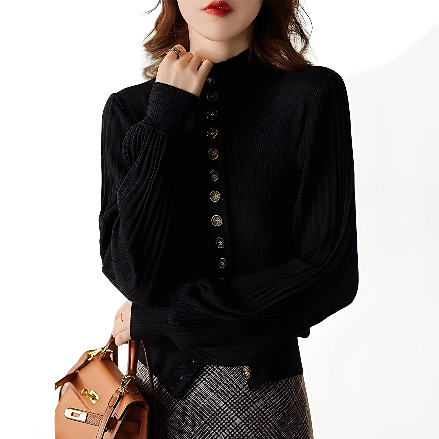 Adelyn - Lockeres Strickoberteil mit weiten Ärmeln für Frauen