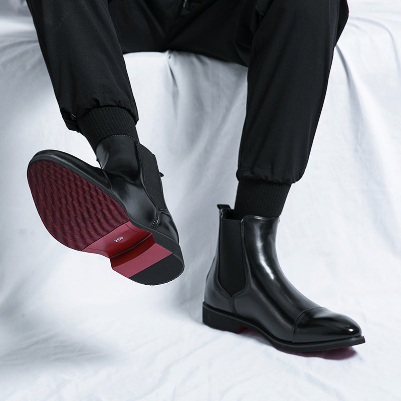 Kennith - Bequeme und elegante Chelsea-Lederstiefel für Herren
