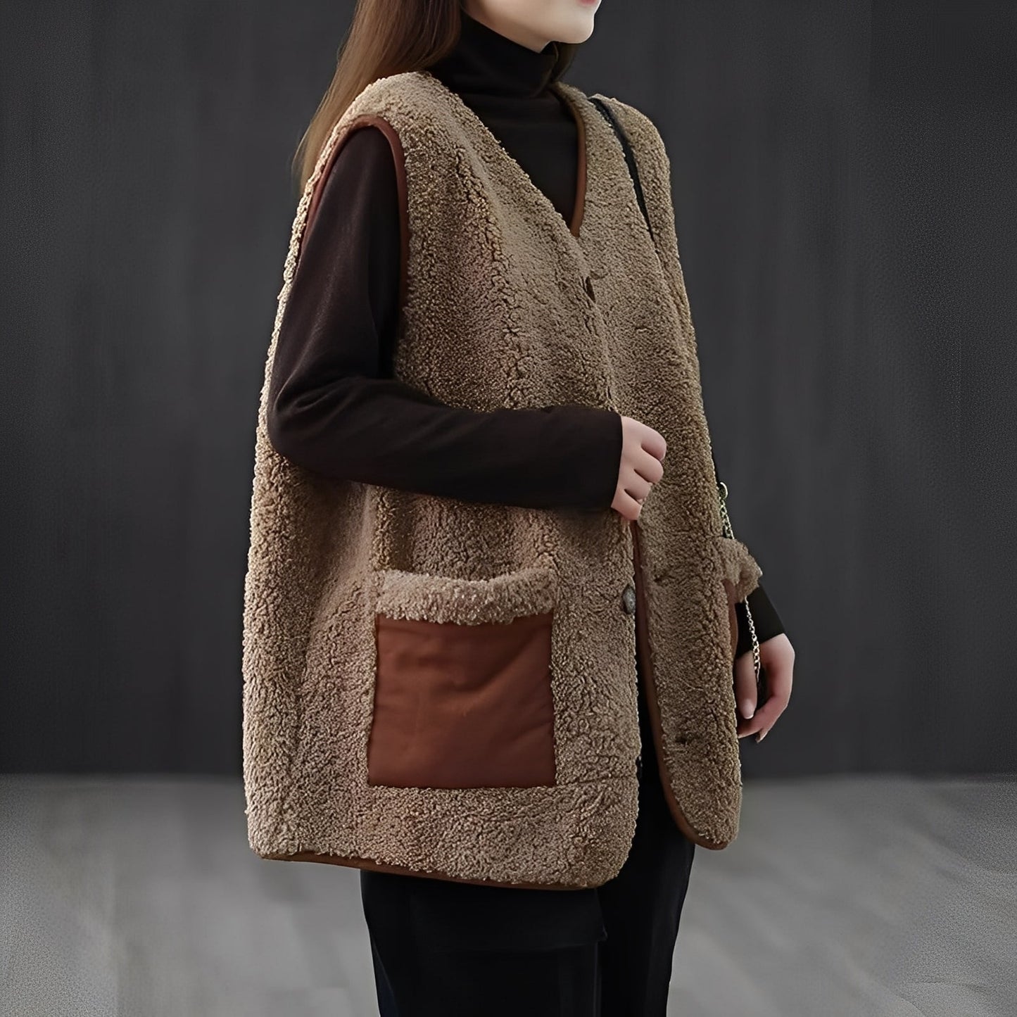 Emerie - Bequeme, warme Damenweste mit Taschen