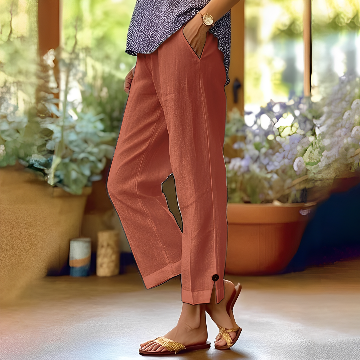 Kassia - Leichte Sommerhose für Frauen aus Leinen