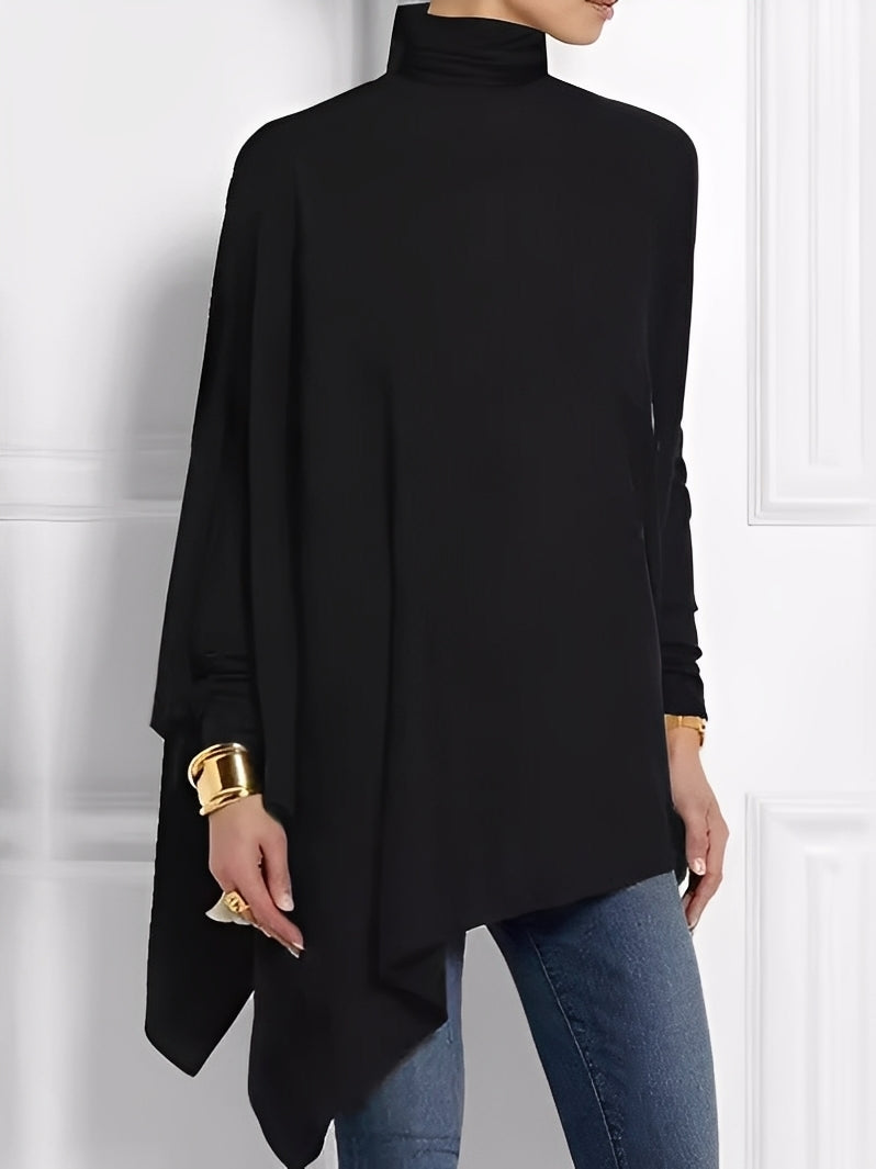 Kalysta - Stylisches Fleece-Top mit schrägem Design für Damen