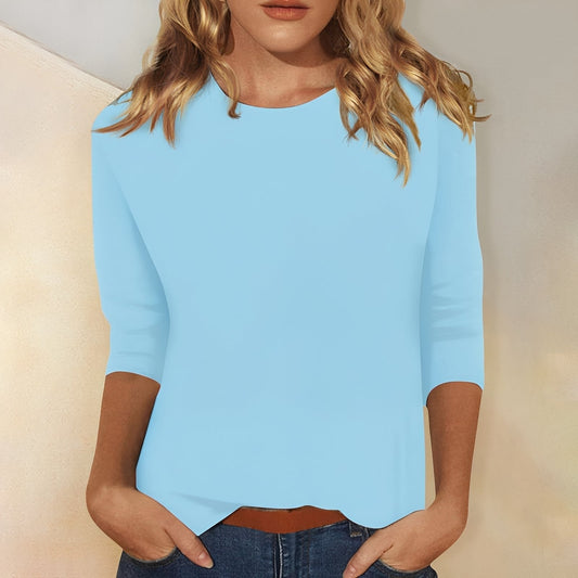 Katherina - Gemütliches Damen-Shirt mit langen Ärmeln und Rundhalsausschnitt