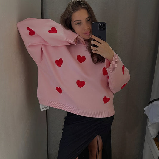 Marsha - Bequemer Damenpullover mit Aufdruck