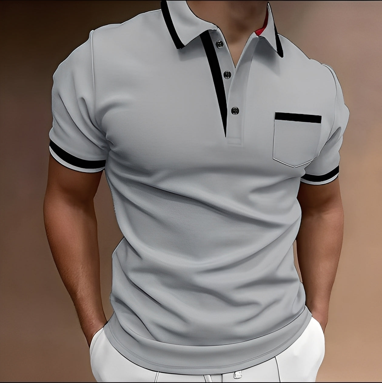 Alijah - Elegantes, schmales Herren-Poloshirt