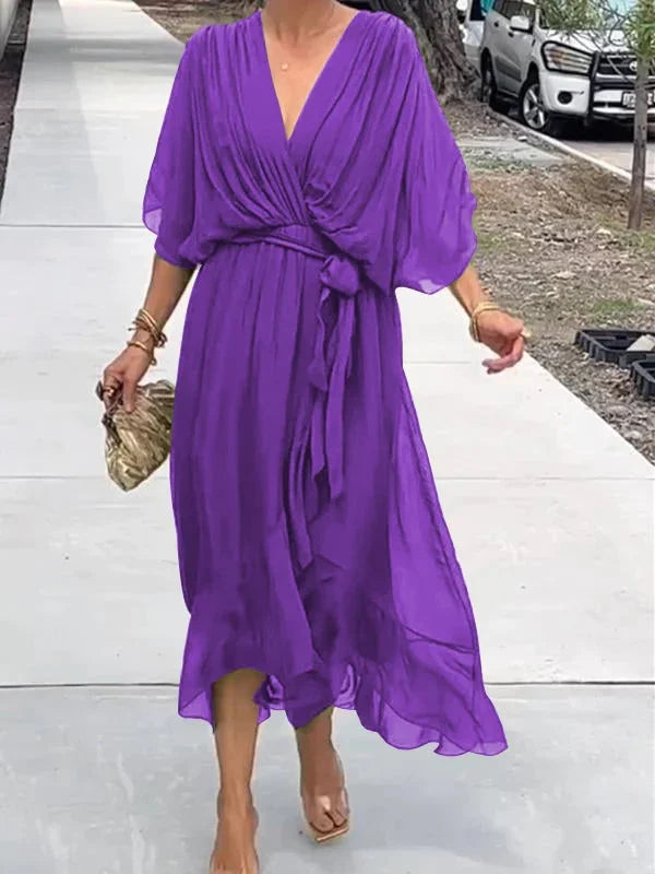 Amara – Bedrucktes ärmelloses Maxikleid