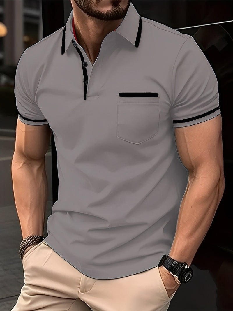 Garrick - Bequemes Männer-Poloshirt mit Tasche