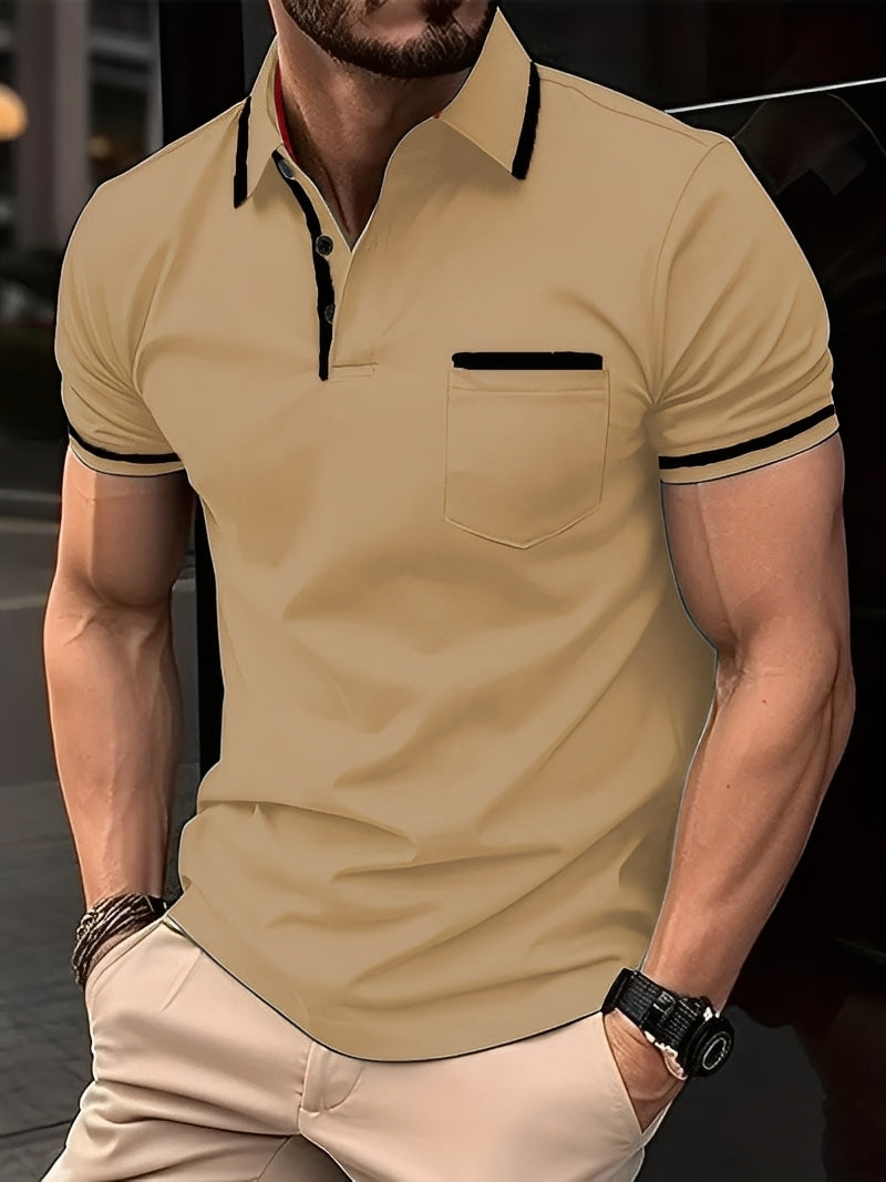 Garrick - Bequemes Männer-Poloshirt mit Tasche