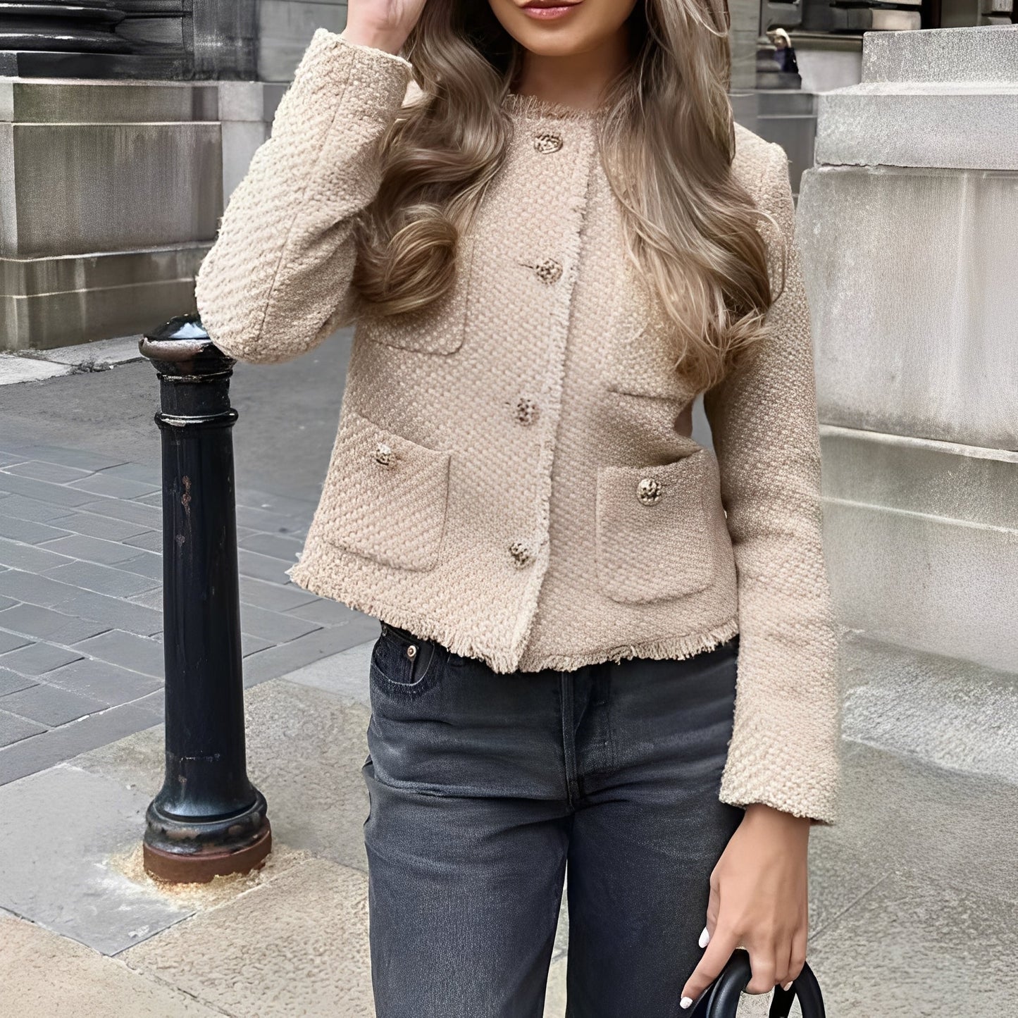 Samantha - Elegante Woll-Tweedjacke für Frauen