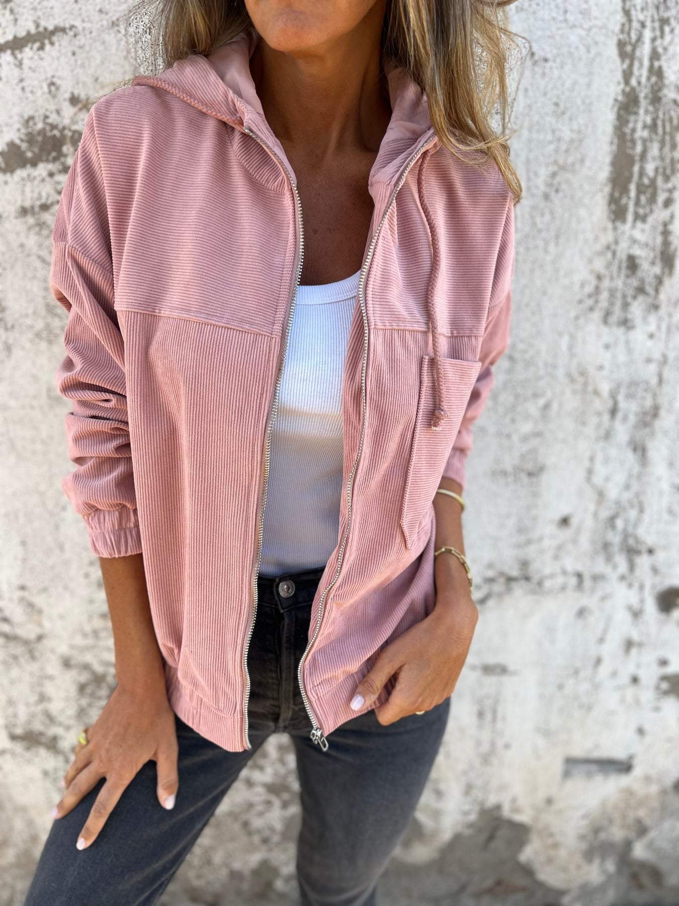 Ariellee – Lässige Jacke mit Kapuze und Zipper