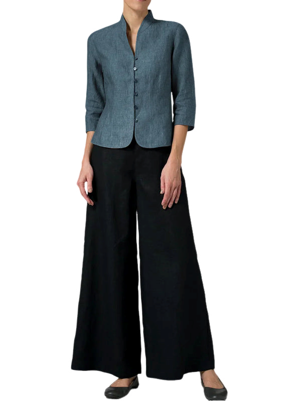 Julia – Damen Bluse mit Stehkragen
