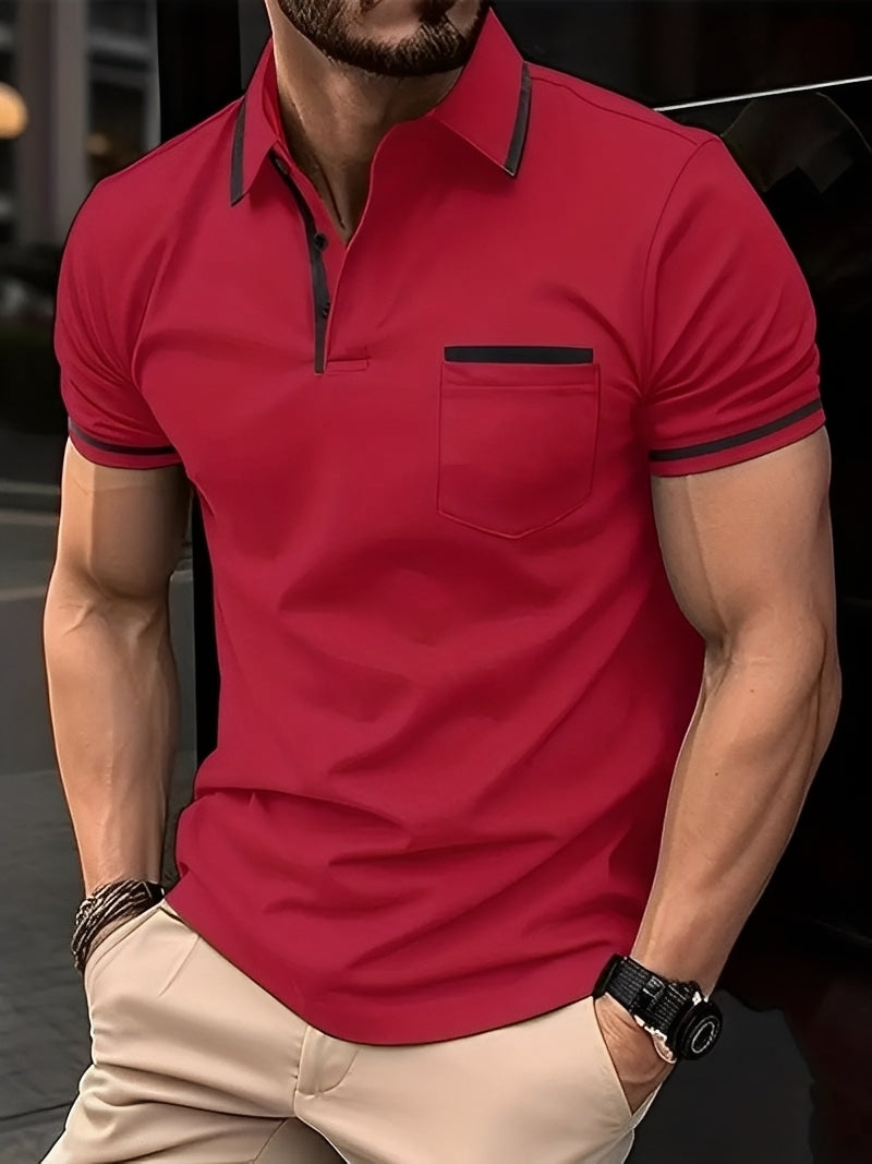 Garrick - Bequemes Männer-Poloshirt mit Tasche