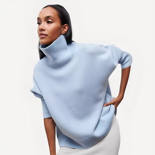 Margery - Damenpullover mit großzügigem Schnitt und hohem Kragen