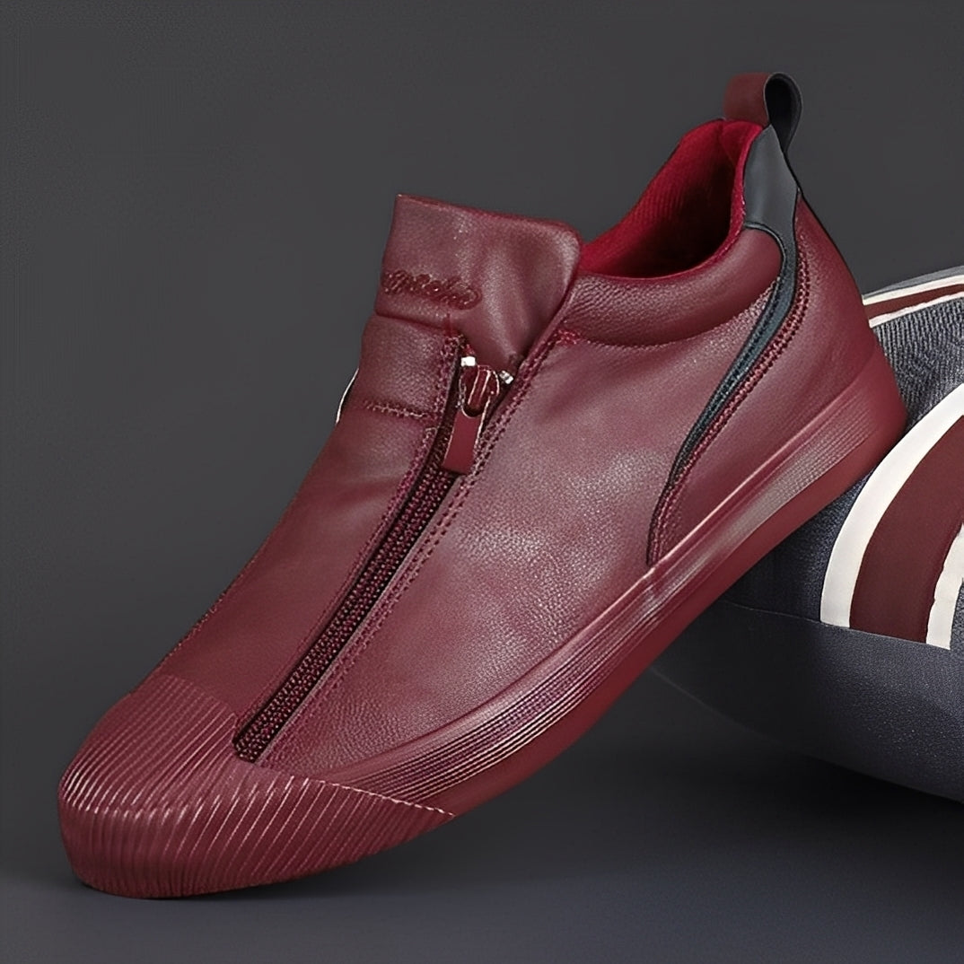 Nathan - Elegante Damenschuhe aus Leder mit Zipper