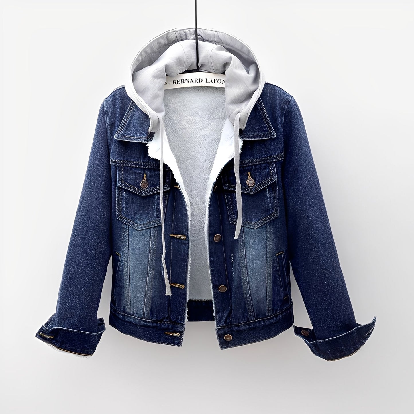 Malani - Trendige Damen-Jeansjacke mit abnehmbarer Kapuze