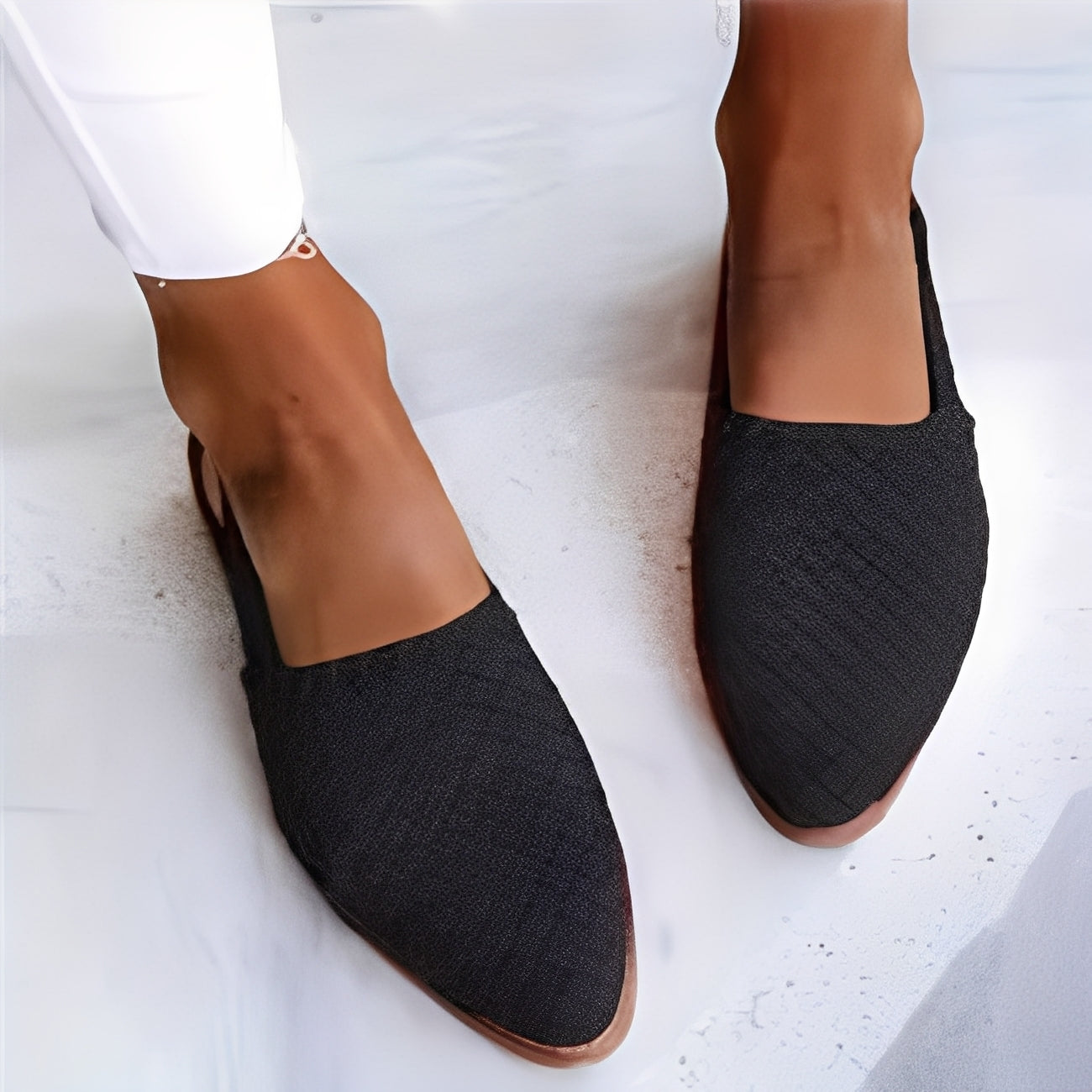 Dolores - Bequeme geflochtene Damensandalen aus Leder