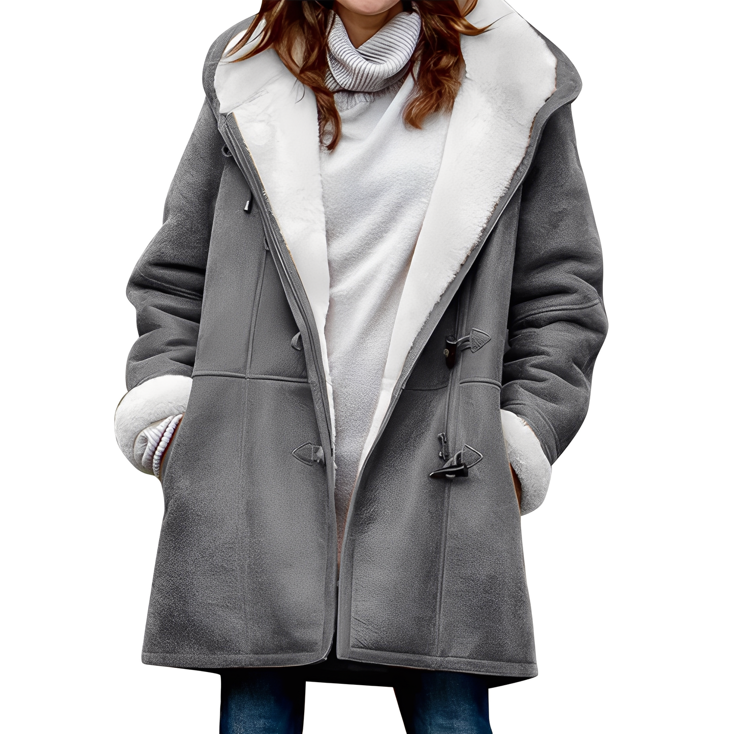 Madilyn - Freizeitdufflecoat mit Kapuze für Damen