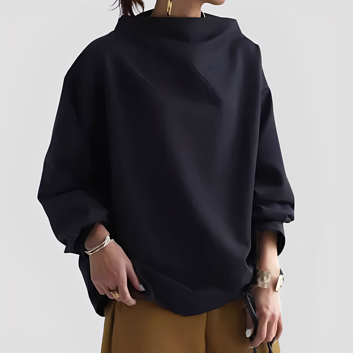 Twyla - Eleganter, locker geschnittener Damenpullover