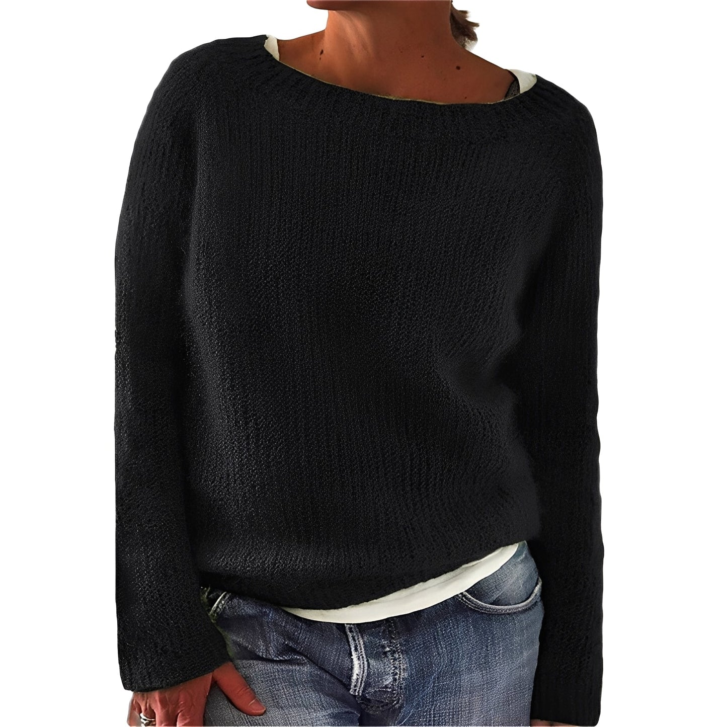 Angelia - Bequemer, warmer Damenpullover aus weichem Strick