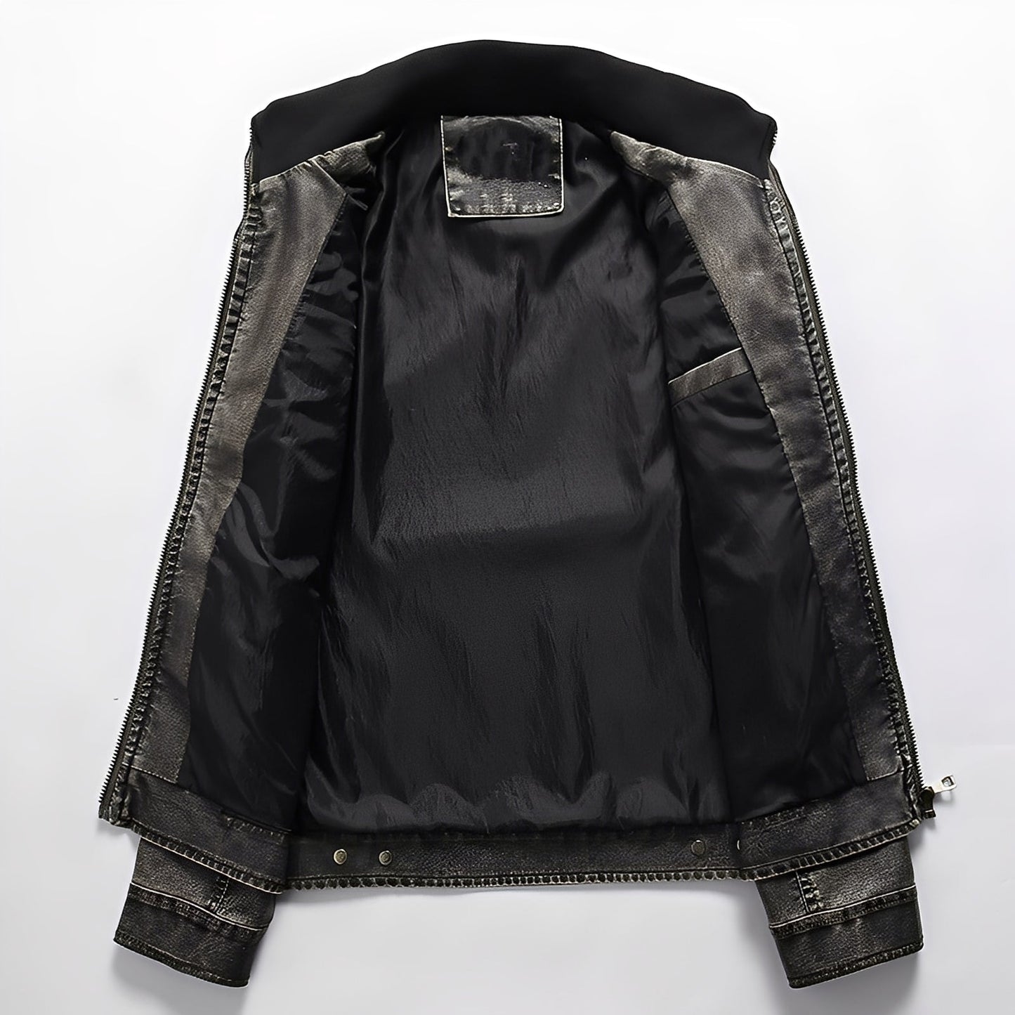Kevin - Klassische Herren-Lederjacke mit Taschen