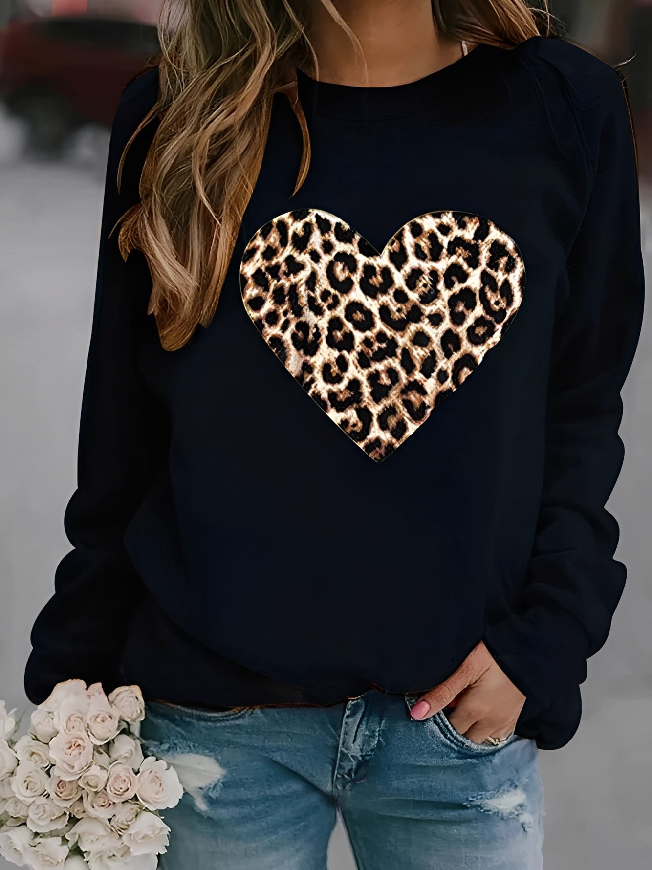 Daniella - Bequemer Damenpullover mit Herzdesign