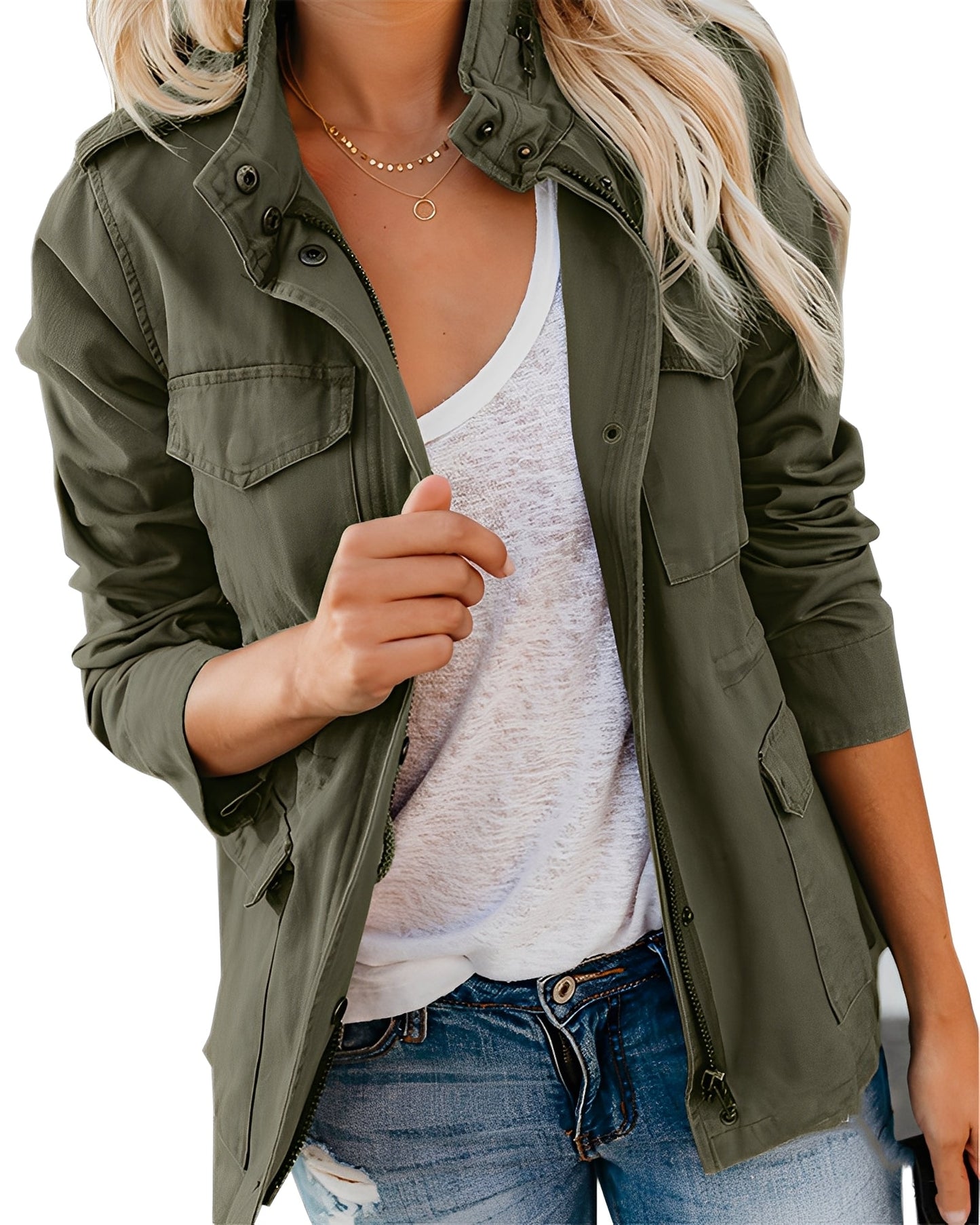 Rachyl - Komfortable Damen-Jeansjacke mit Reißverschluss