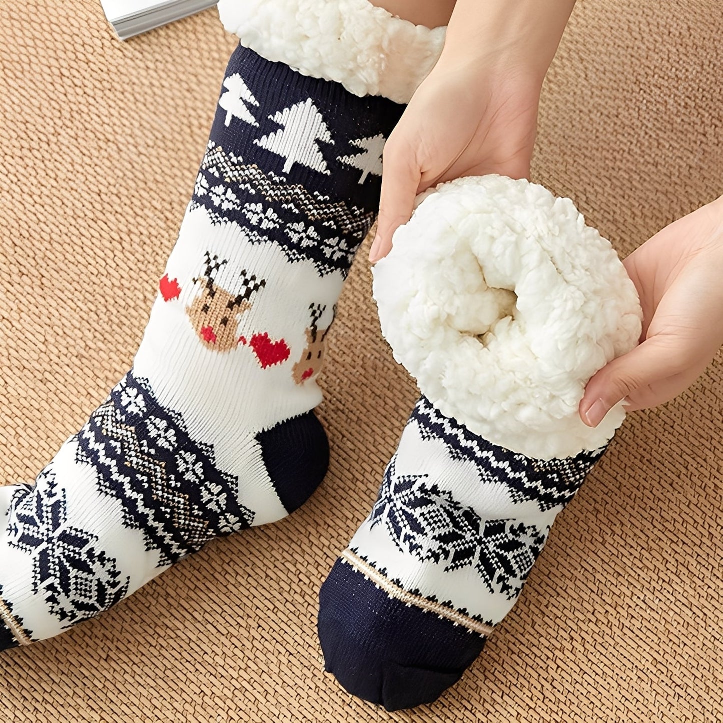 Kassia - Kuschelige Weihnachts-Fußsocken für Damen
