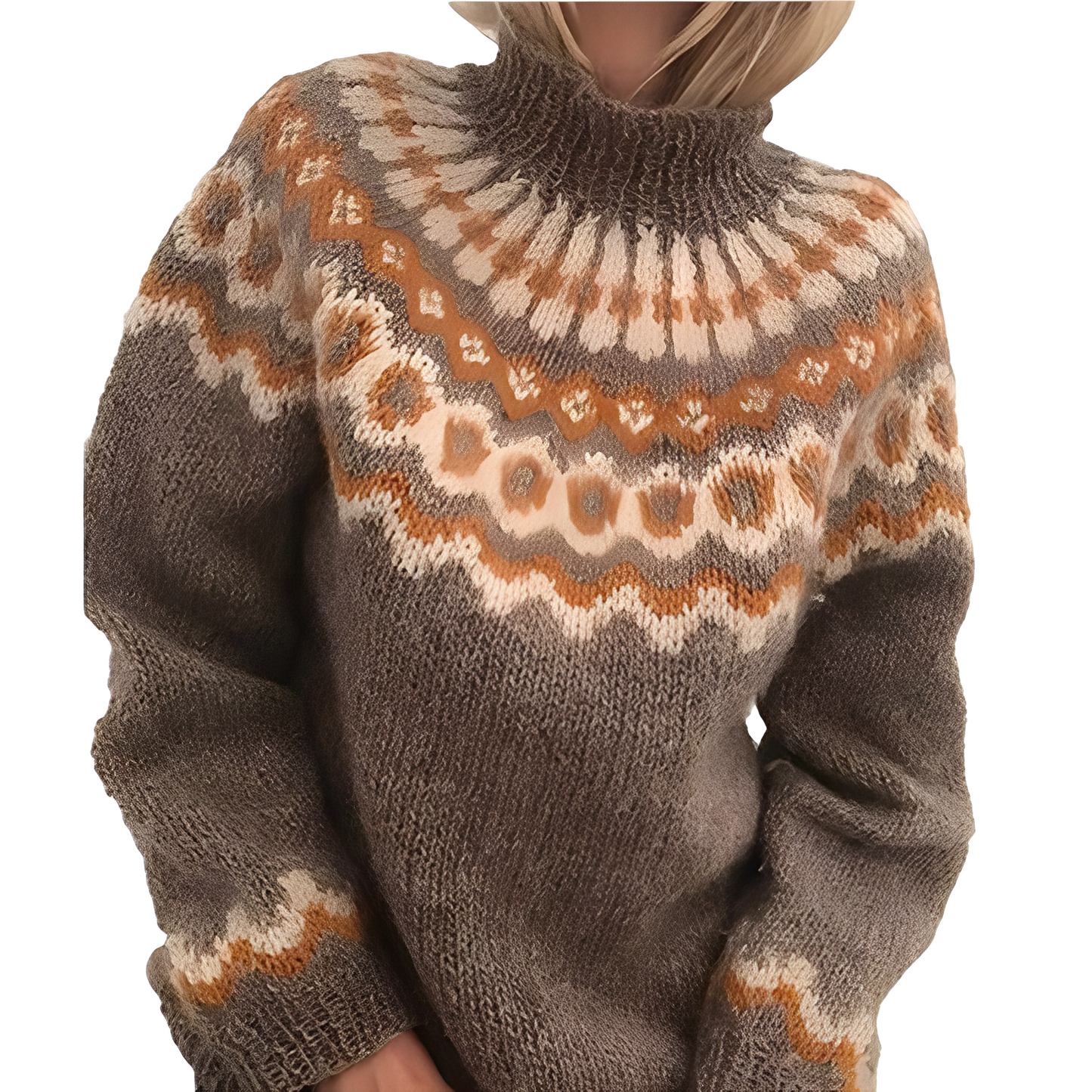 Charlee - Warmer, weiter geschnittener Damen-Rollkragenpulli