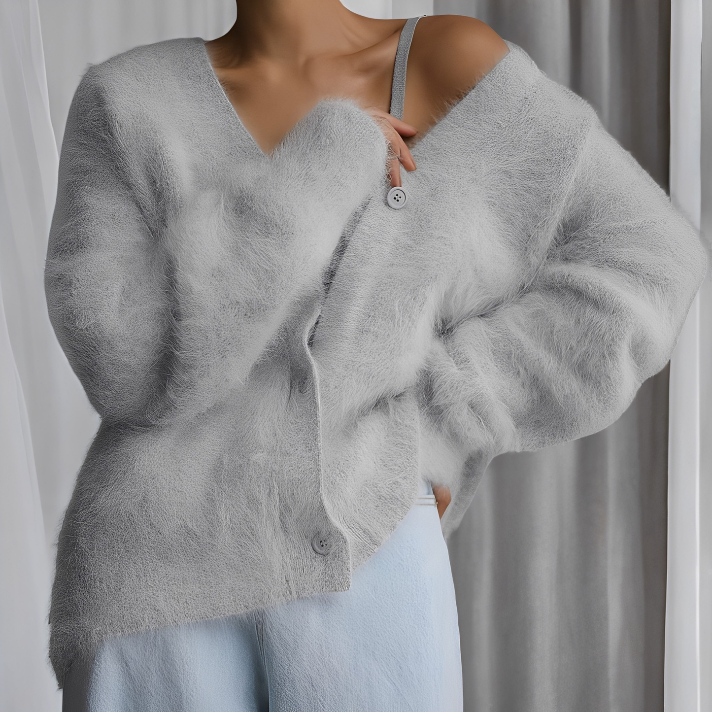 Emberly - Gemütlicher, locker geschnittener Damen-Kaschmirpullover
