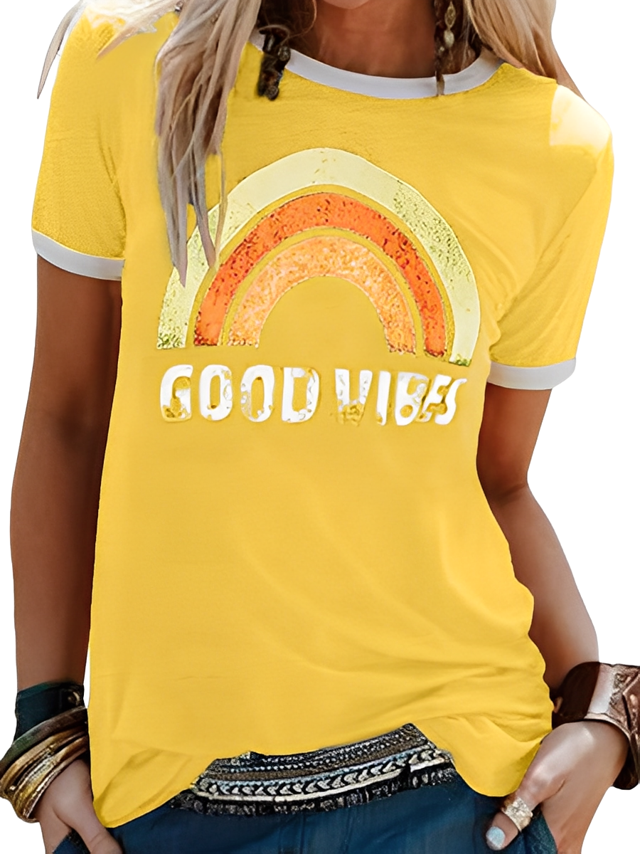 Daria - Schlichtes Shirt mit fröhlichem Design für Damen
