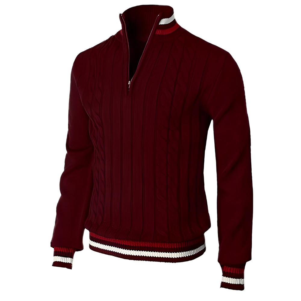Derick - Moderner Herrenpullover mit Reißverschluss