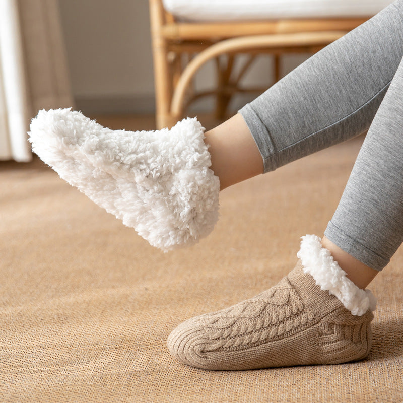 Raquel - Komfortable und rutschfeste Damenplüschsocken für die Winterzeit