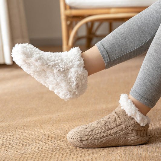Raquel - Komfortable und rutschfeste Damenplüschsocken für die Winterzeit