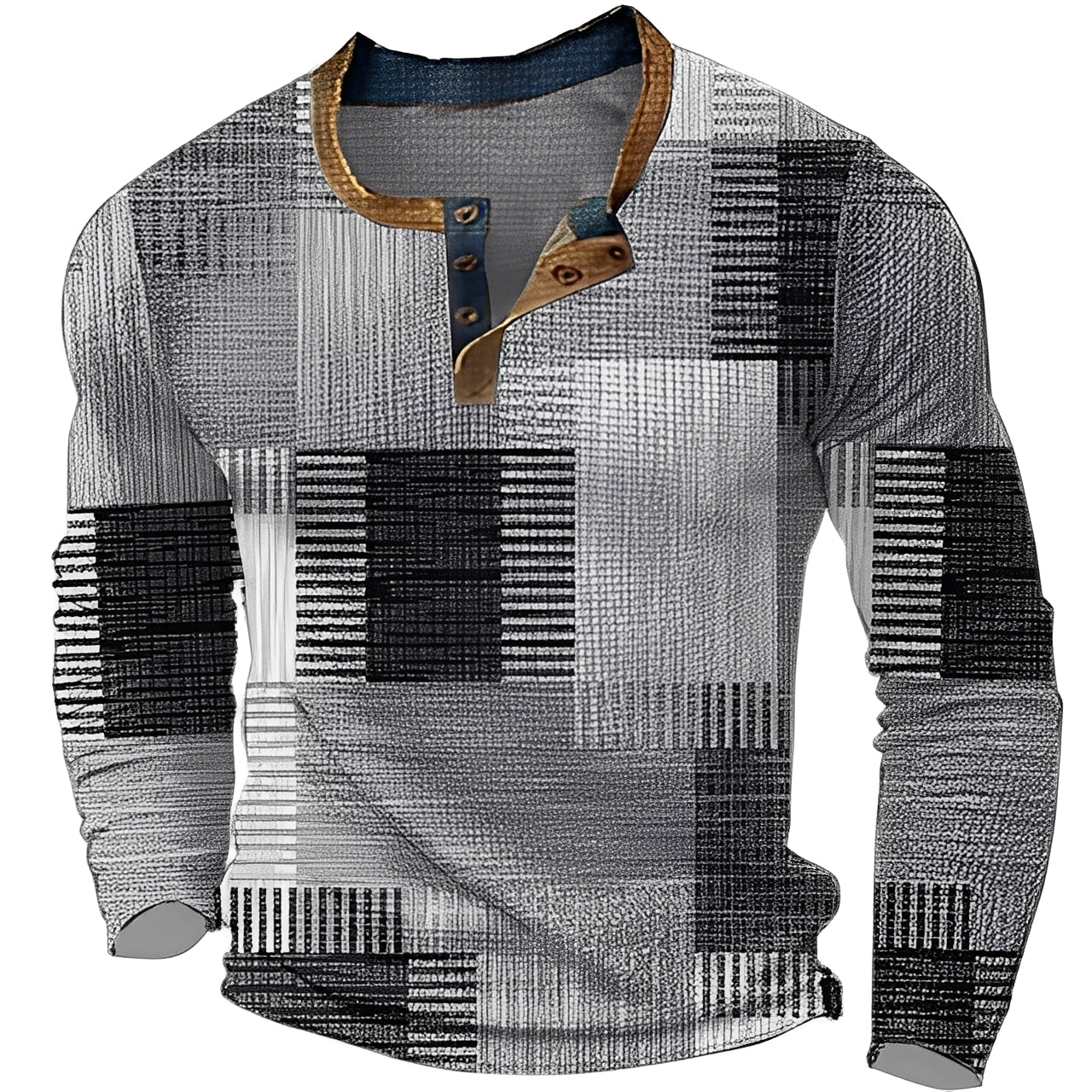 Brennan - Bequemes, bedrucktes Langarmshirt für Herren