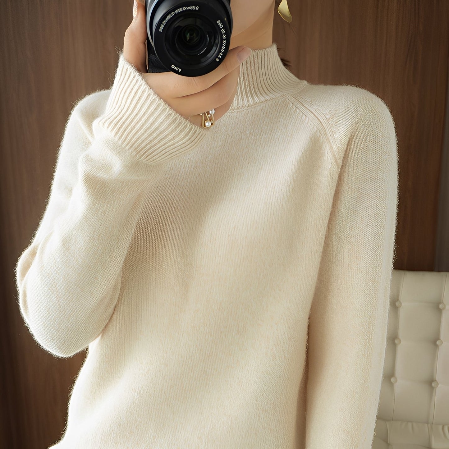 Ulyssa - Eleganter Frauen-Kaschmir-Rollkragenpullover