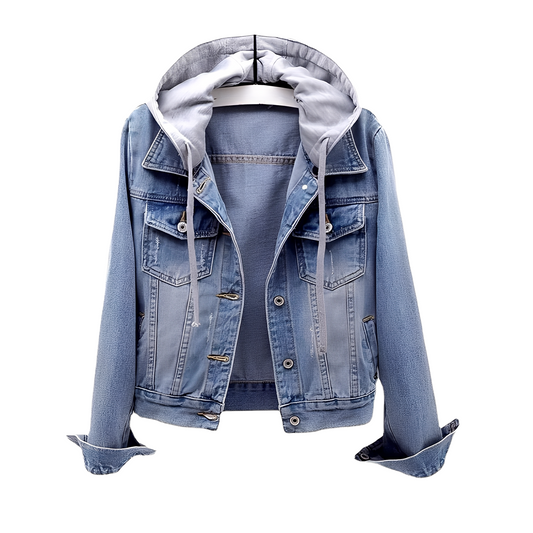 Karolyn - Trendige Damen-Jeansjacke mit Kapuze
