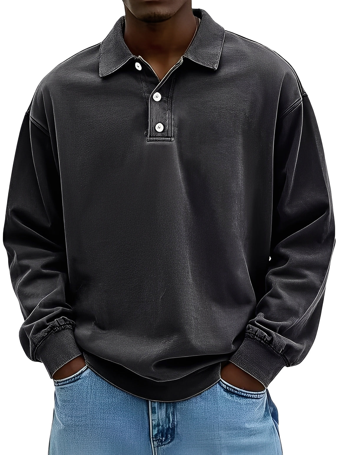 Clayton - Traditionelles Herren-Poloshirt mit langen Ärmeln