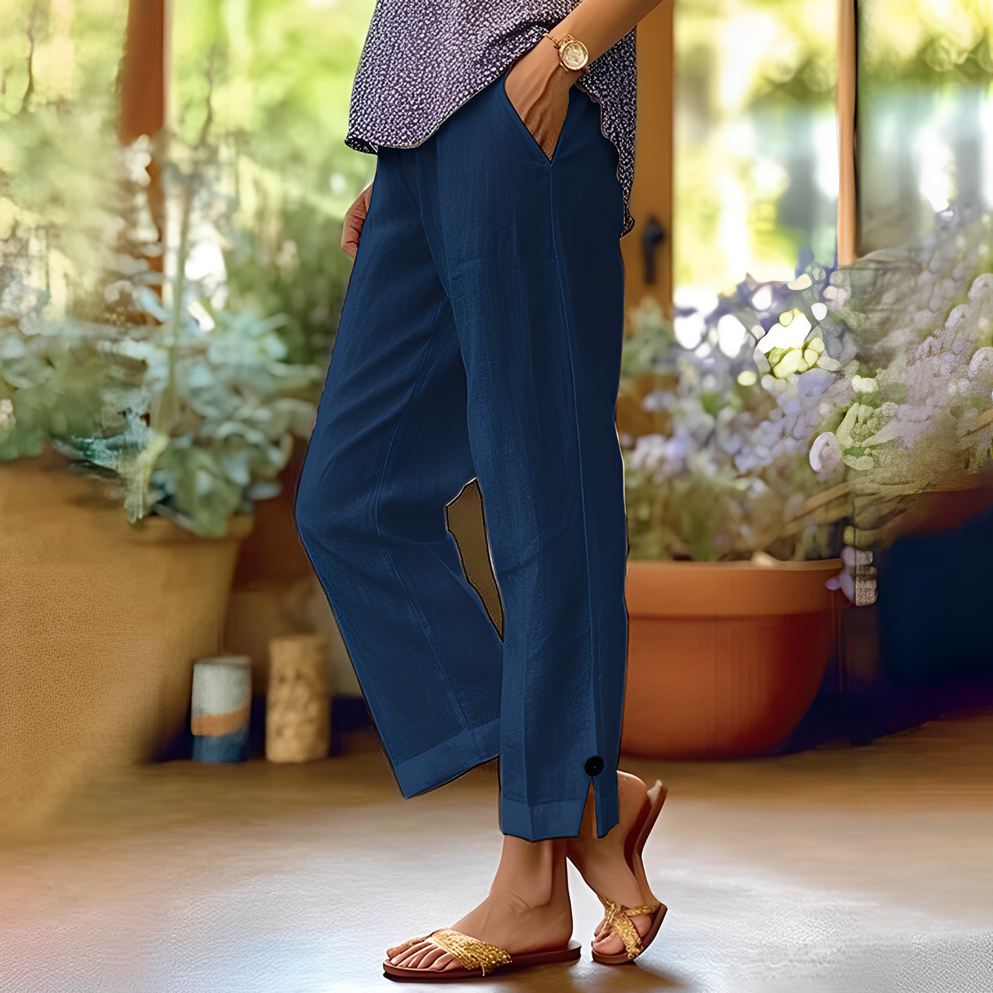 Kassia - Leichte Sommerhose für Frauen aus Leinen