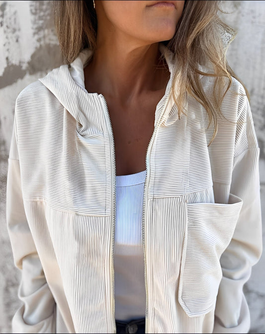 Gillian - Bequeme Cordjacke mit Kapuze für Damen