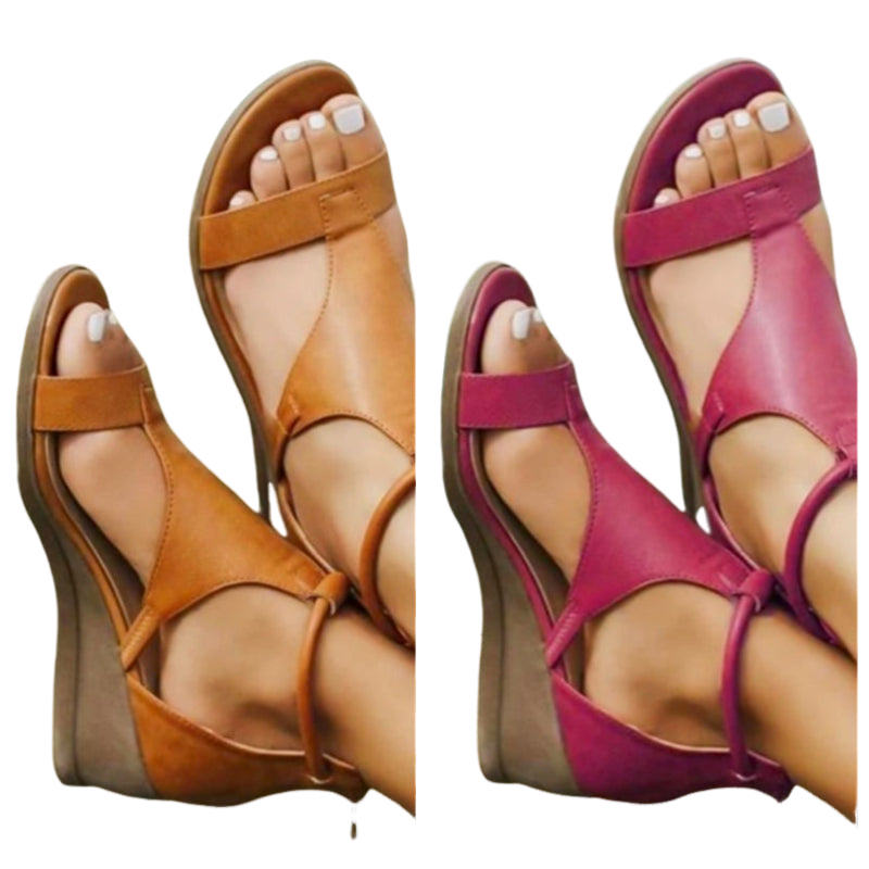 Anne – Orthopädische Ledersandalen mit Absatz
