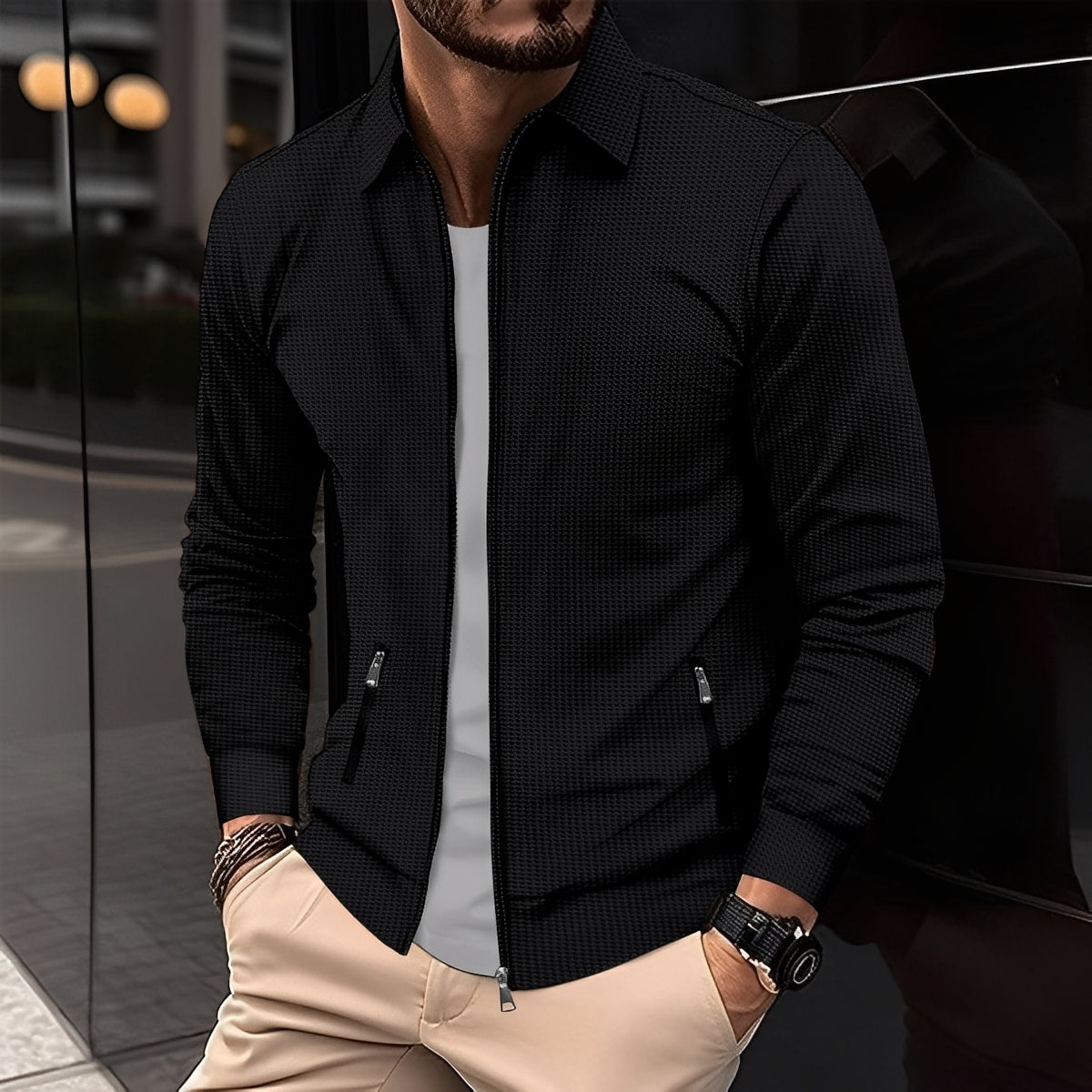 Norton - Stylische Herrenjacke mit Reißverschluss für das Übergangswetter