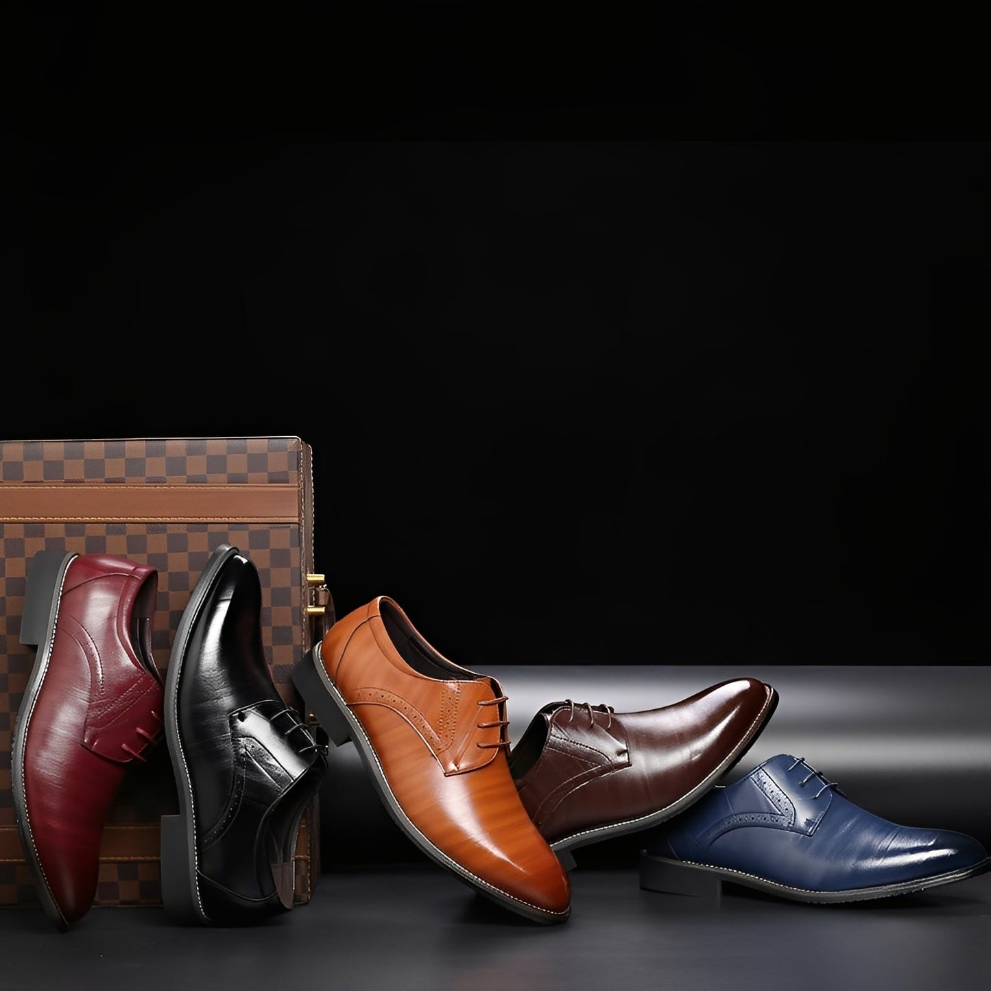 Desmond - Schicke Lederschnürschuhe mit Lochmuster für Männer