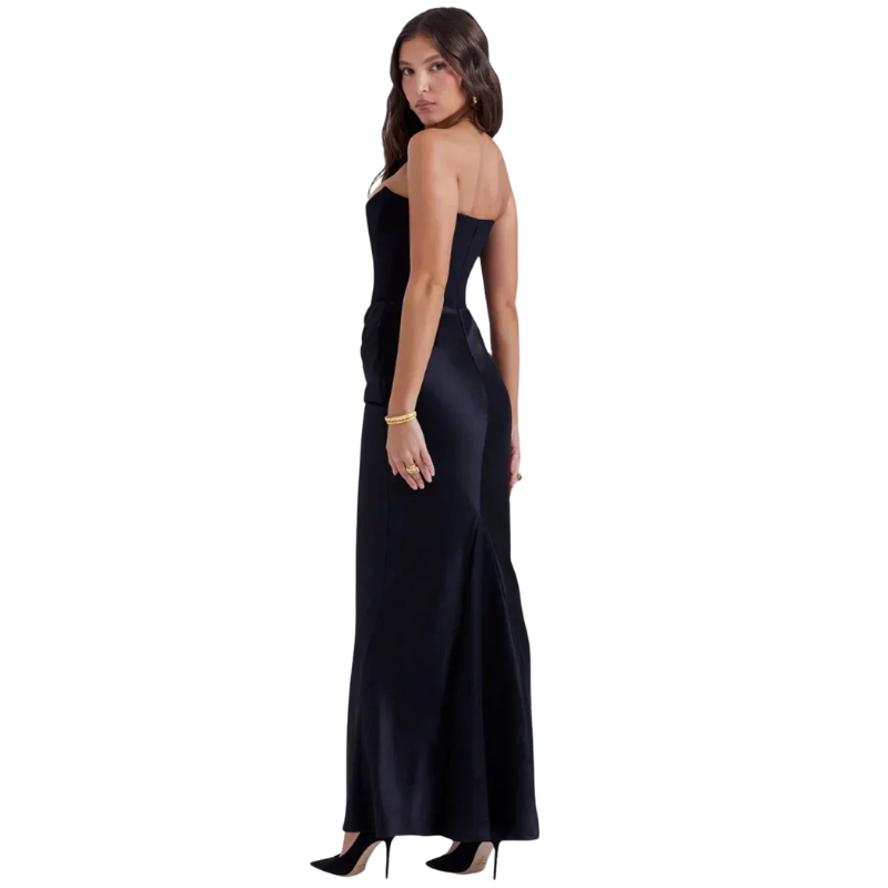 Elisabeth – Schulterfreies Maxikleid für elegante Auftritte