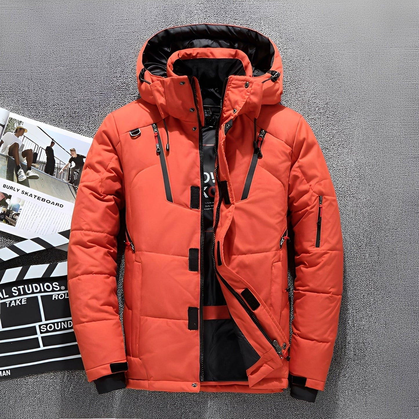 Damian - Modische Herren-Kapuzenjacke mit vielen Taschen