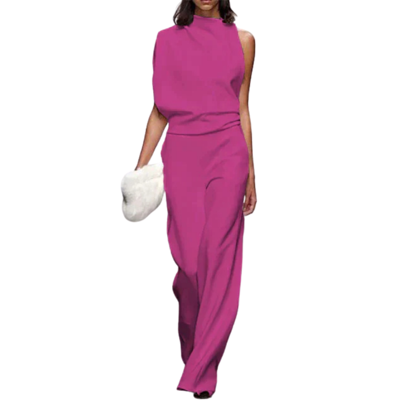 Sloane – Ärmelloser, einfarbiger, rückenfreier Jumpsuit