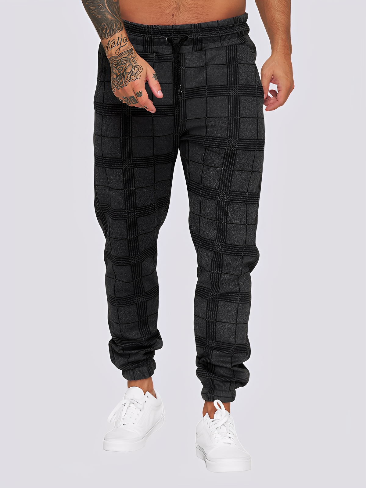 Jaeden - Stylische karierte Herrenhose