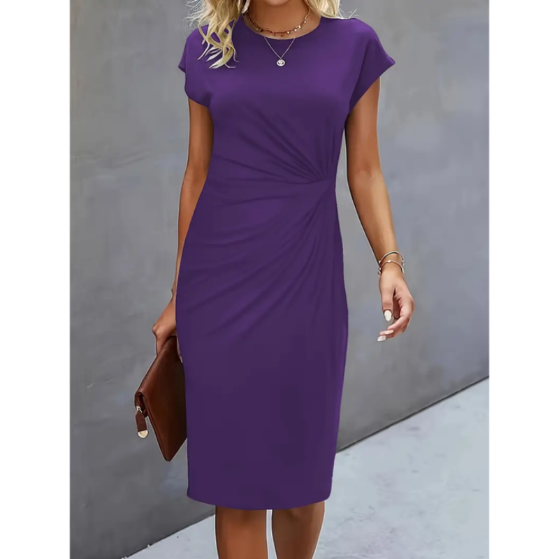 Elina – Formelles Damenkleid mit kurzen Ärmeln